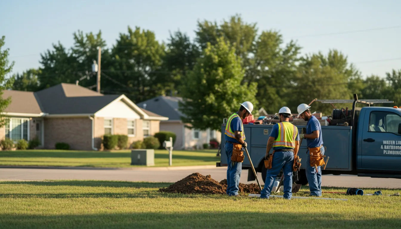 Residential water line and bathroom plumbing service in Julian, PA